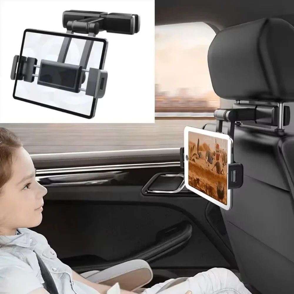 Adjustable Telescopic Car Headrest Mount for Phone & Tablet 1