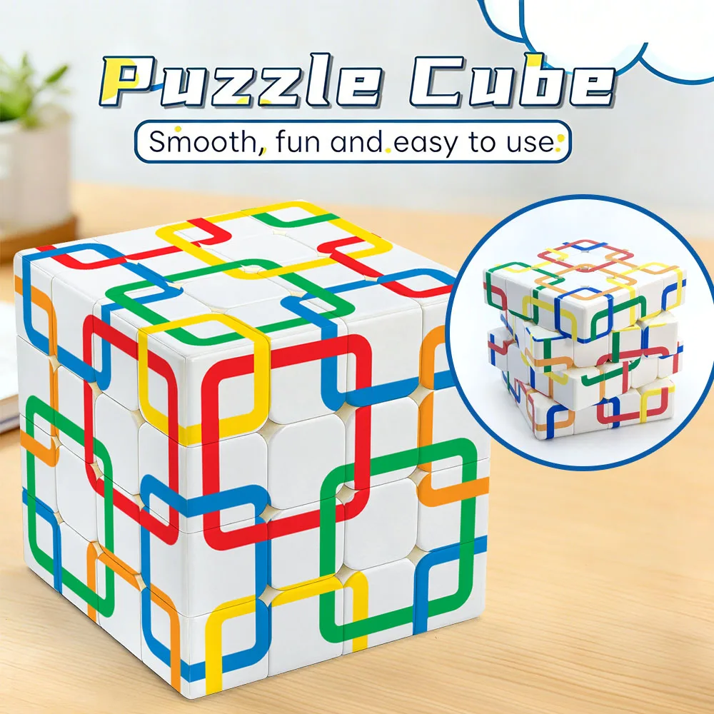 ZIINA STAR 4x4 Square Grid Cubes, 4x4x4 Speed Cubes, Suitable for Adult 3D Puzzle Cubes, Birthday Gifts/Best Holiday Gifts