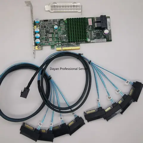 Supermicro LSI 9300-8i 12Gbps SAS HBA IT Mode ZFS FreeNAS UnRAID + 2*SFF8643-SAS