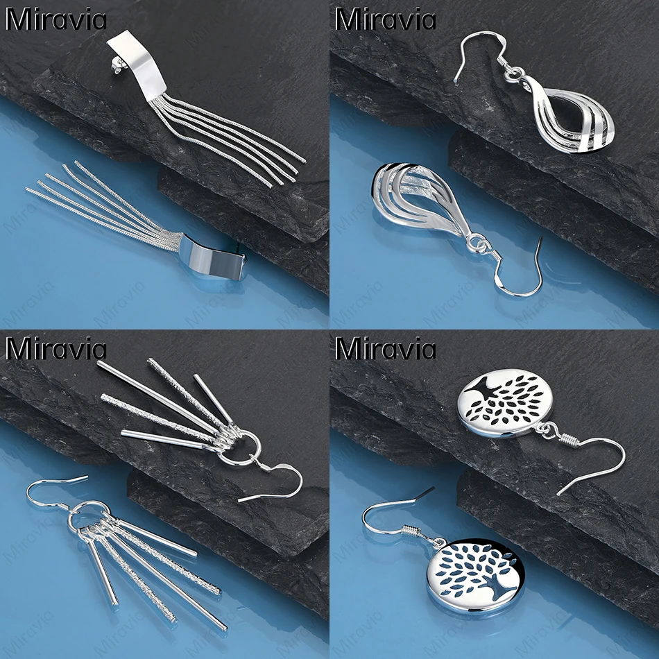 

Miravia 925 Sterling Silver Hollow Round Plate Wisdom Tree Earrings Classic Cute Women'S Banquet Party Jewelry
