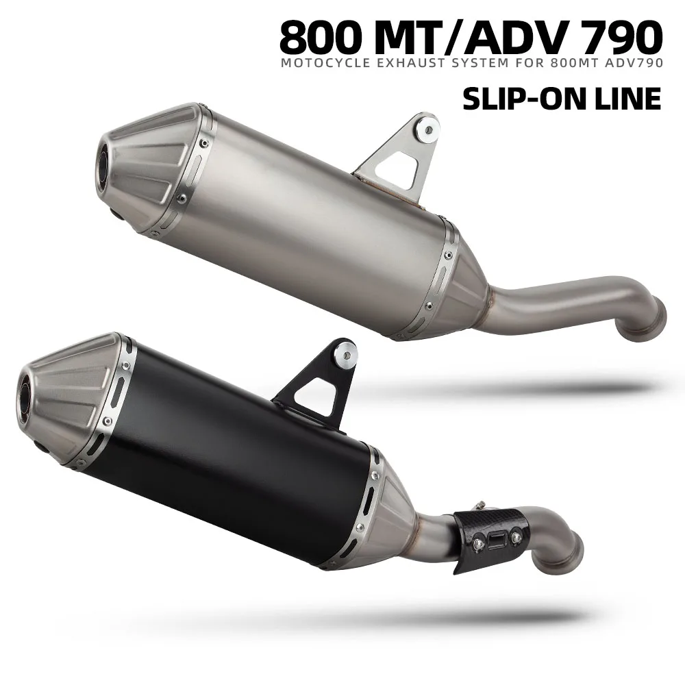 

800MT Exhaust Muffler For CF Moto MT800 790ADV ADV790 890ADV ADV890 Motorcycle Exhausts Pipe Kit Rally Moto Slip on Line Tube