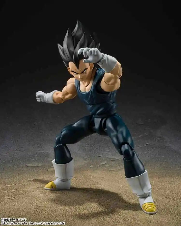 Bandai Genuine Shf Dragon Ball Vegeta Super Hero Anime Action Figure Collectible Joints Movable Model Toy Ornament Kids Gift