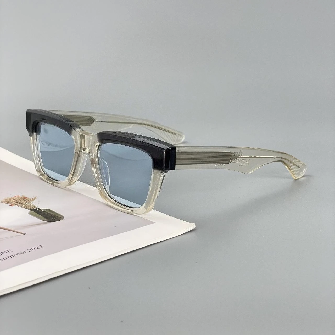 2026 Luxury Thick Acetate Square Sunglasses Japanese Handcrafted Neutral Men Women UV400 Sun Glasses Outdoor Eyewear