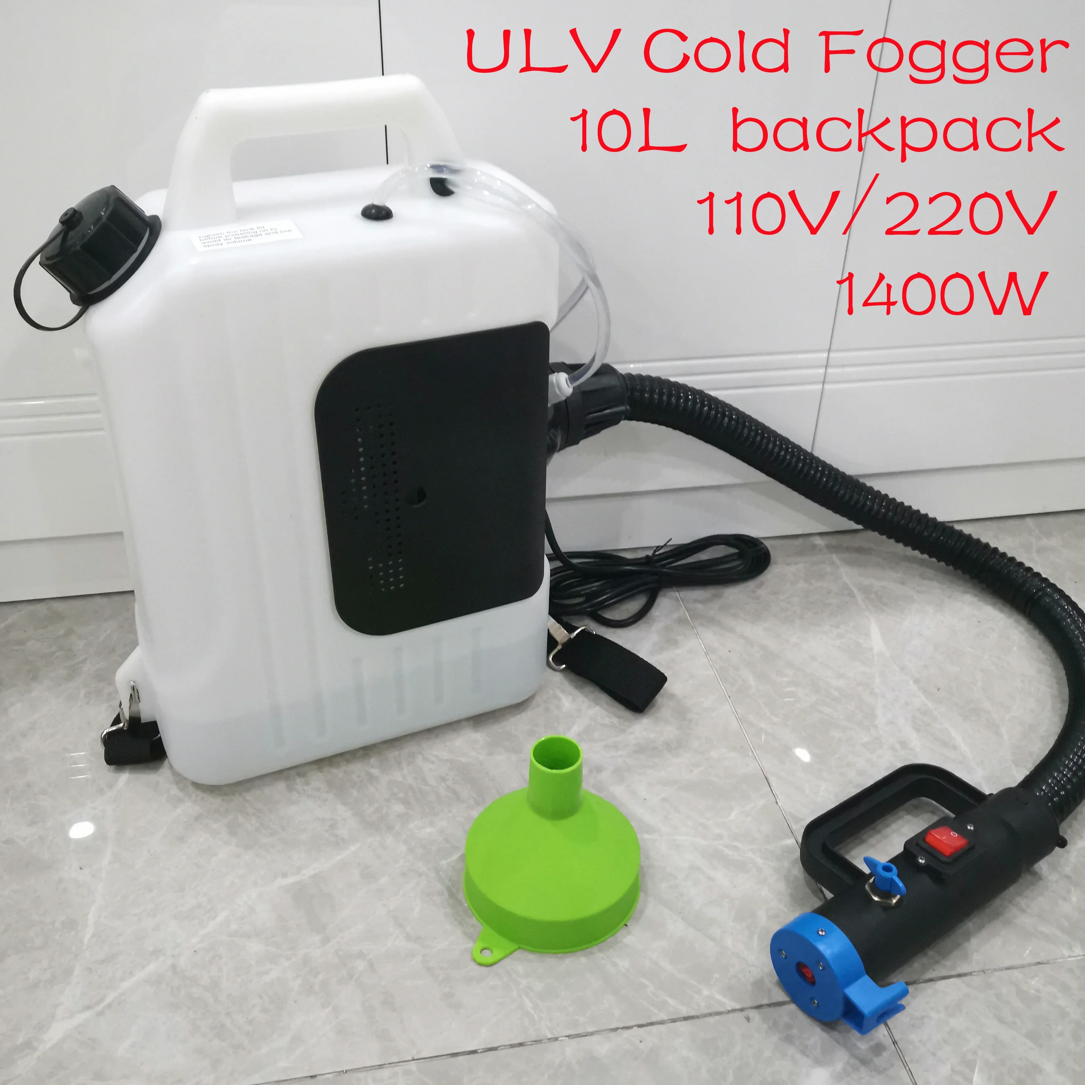 10L 1400W electric backpack ULV fogger Sprayer Ultra low volume cold fogging machine 110V / 220V