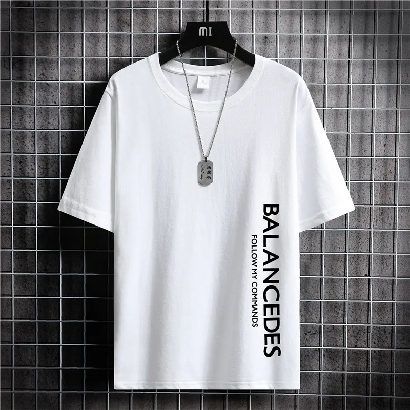 

Summer trendy men's clothing, 100% pure cotton high-quality T-shirts, outdoor sports, travel, casual, breathable short-sleeved