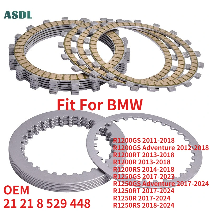 

Motorcycle Clutch Friction Plates & Steel Plates Kit For BMW R1200GS Adventure 2012- 2024 R1200RT R1200R R1200RS R1200GS R1200