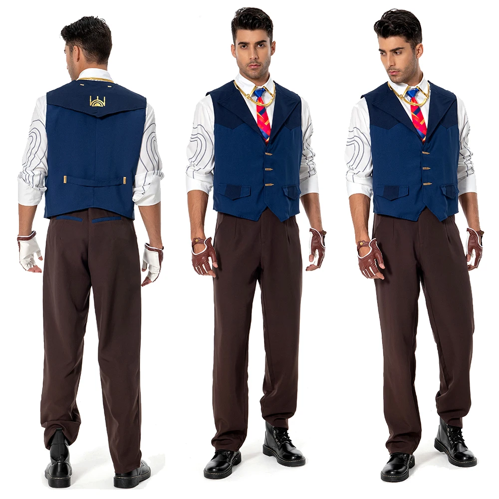 Tenues de cosplay de chambre pour hommes, jeu VALORANT, déguisement, collier en porcelaine, gants, adulte, mâle, Net, robe de paupières, vêtements de fête