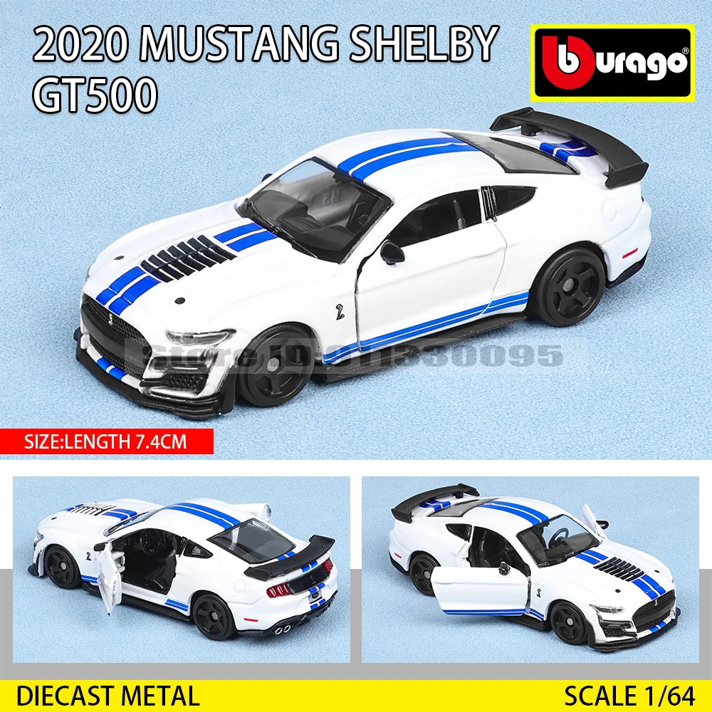 Bburago 1:64 GOLF GT 2017 2020 Mustang Shelby GT500 Automodell Sammlung Weihnachtsgeschenk Spielzeug für Jungen Ferrari Benz Volkswagen – Detail 21