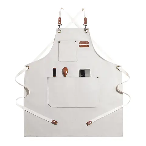 महिलाओं और पुरुषों के लिए नए फैशन कैनवास रसोई एप्रन, ग्रिल रेस्तरां, बार, दुकान, कैफे, सौंदर्य, नाखून स्टूडियो, वर्दी के लिए शेफ कार्य एप्रन 8 best sales नाखून एप्रन - №8