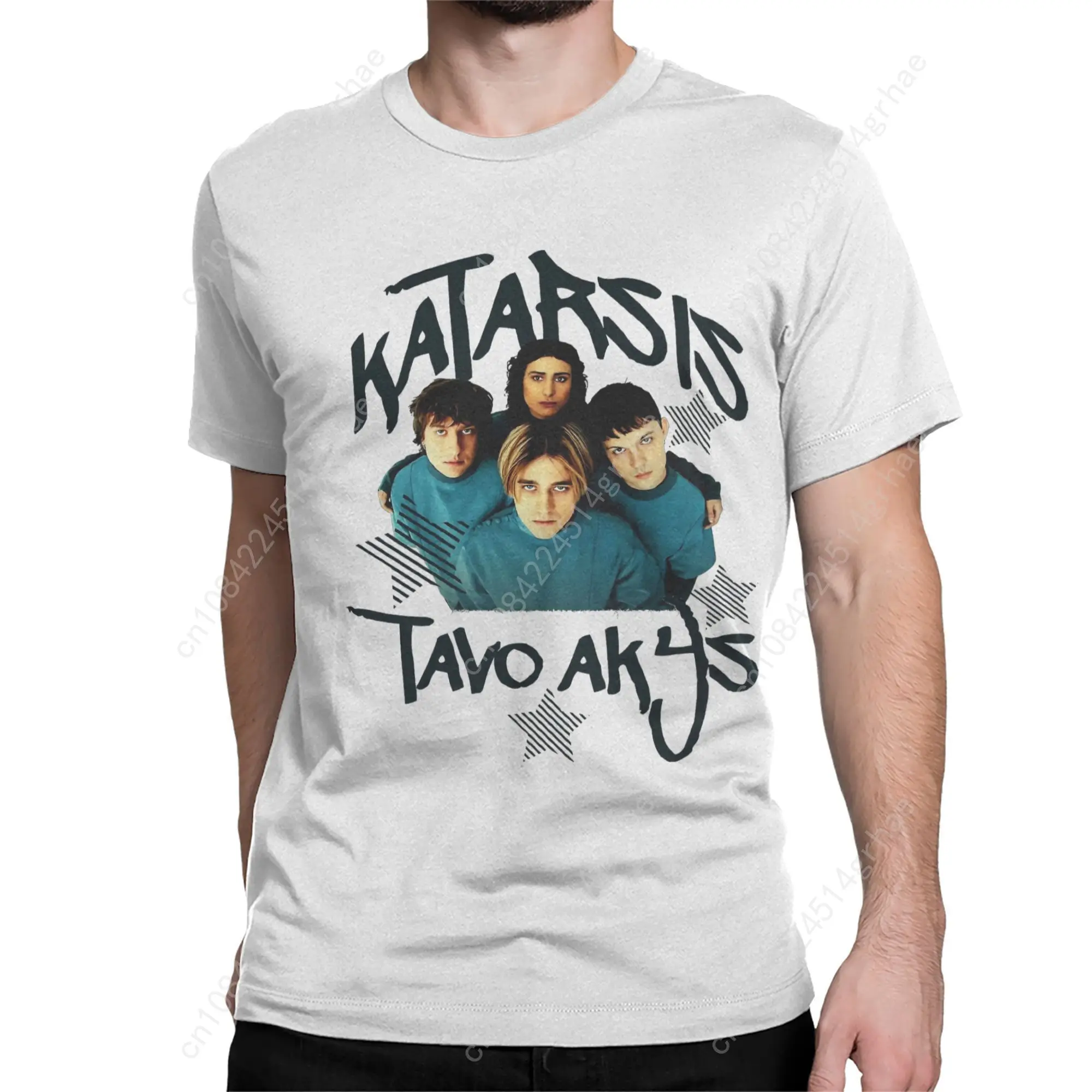 Camiseta de calle de verano Katarsis Tavo Akys, camisetas de moda Eurovisions 2025, Camiseta de algodón para hombres, divertida camiseta holgada de manga corta