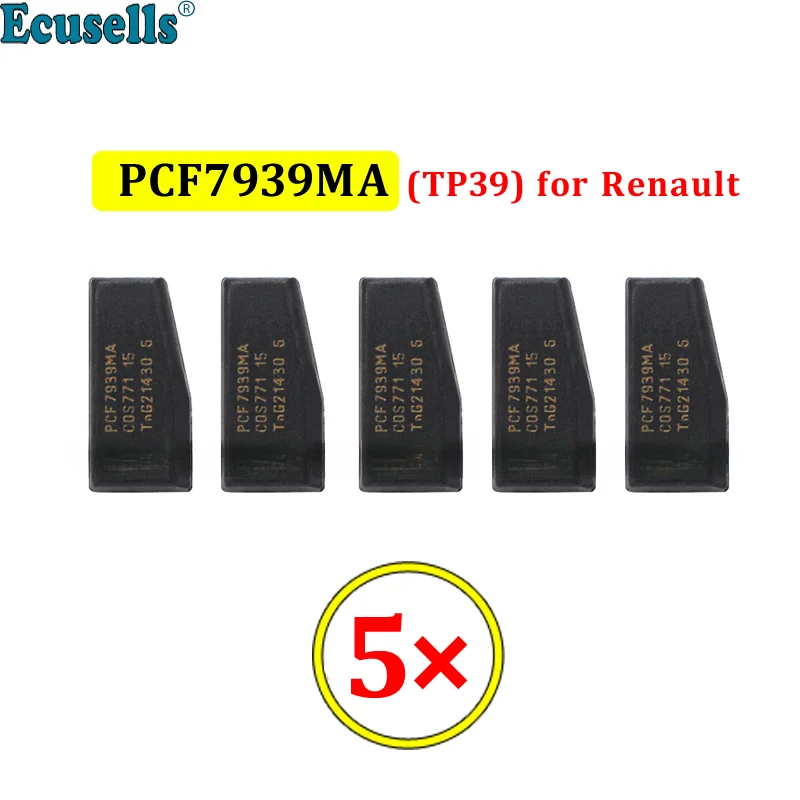 

5PCS/LOT Original Auto Car Key Carbon Transponder Chip Blank PCF7939MA (TP39) For Renault Dacia Duster Logan Sandero