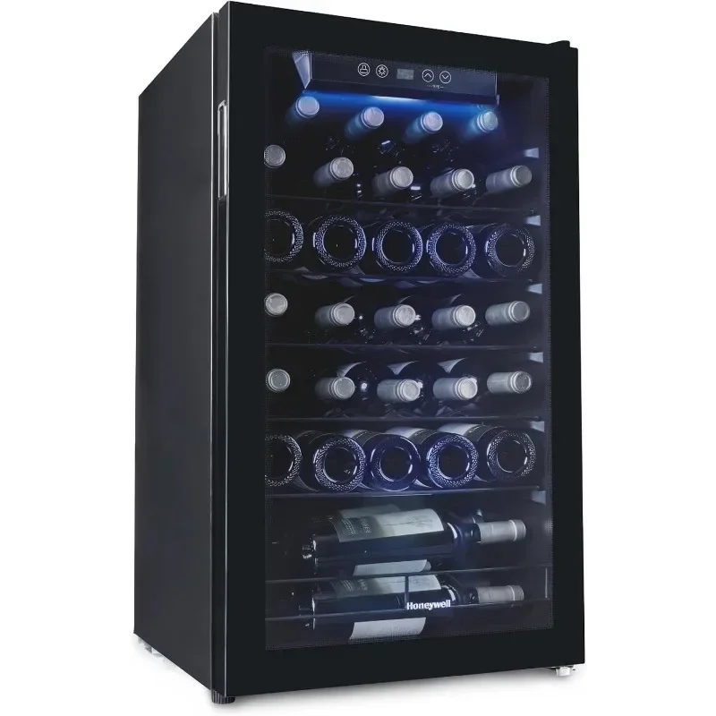 34 Bottle Compressor Wine Cooler Refrigerator, Large Freestanding Wine Cellar For Red, White, Champagne or Sparkling Wine