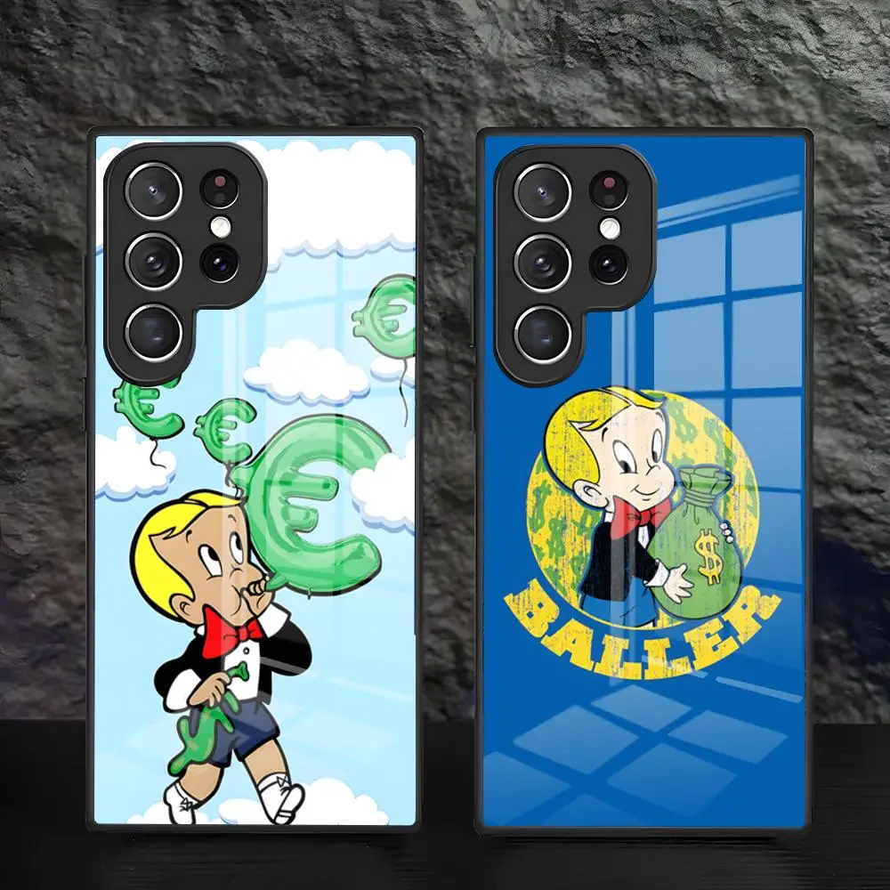 Money Boy Richies Richs Phone Case For Samsung S26 S25 S24 FE S23 S22 S21 Plus S20 Ultra Note20Ultra Black Glass Cover