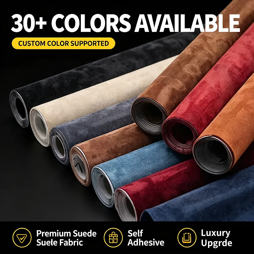 CARBINS Premium Car Interior Suede Fabric for Dashboard Door Panel Roof Lining Car Interior Film