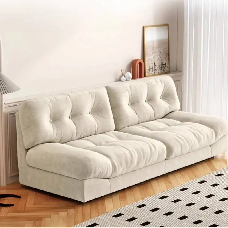 &Minimalist Gray Living Room Sofas Nordic Designer Soft Modern Living Room Sofas Puff Lounge Divano 2 Posti Furniture For Home