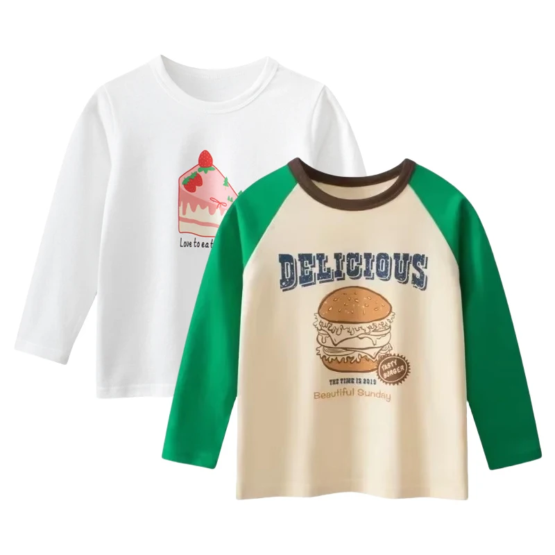 

2025 Children's Clothing Spring New Kids Long-sleeved T-shirt Letter Print Girl Bottoming Shirt Baby Clothes