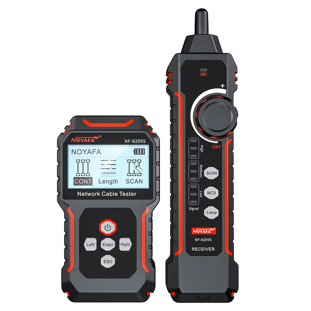 Noyafa Neuer NF-8209S LCD Netzwerkkabel-Tester Drahtverfolger PoE Strom- und Längenmessung RJ45 Kabelverfolger Multifunktionaler Tester T
