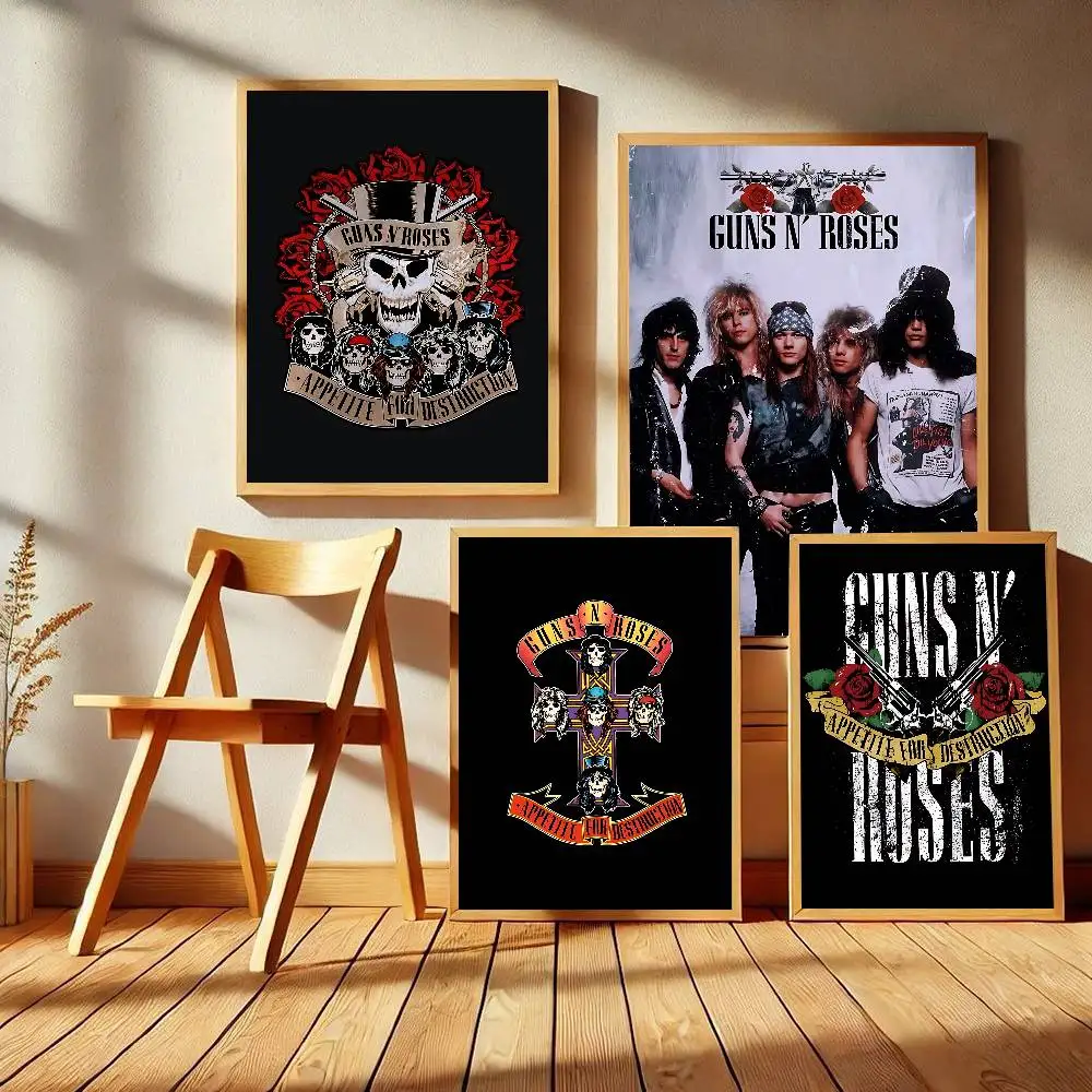Rock Music Band G-Guns N Roses Movie Sticky Posters Vintage Room Bar Cafe Decor Nordic Home Decor