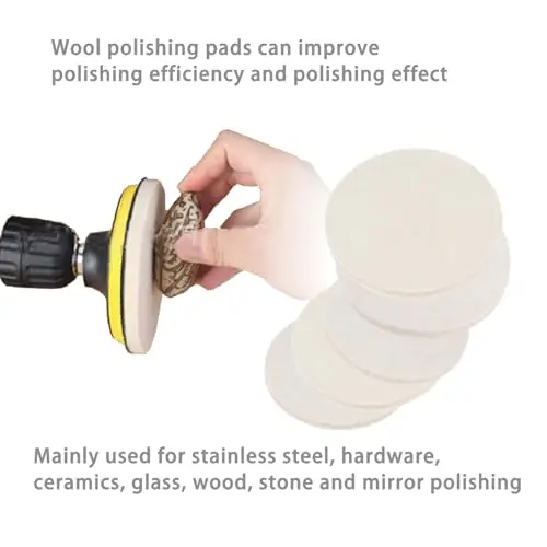 5 قطعة 125 مللي متر x 6 مللي متر ورأى الصوف لوحة تلميع لتلميع الزجاج البلاستيك معدن الرخام المطبخ الحمام صنفرة مدارية عشوائية