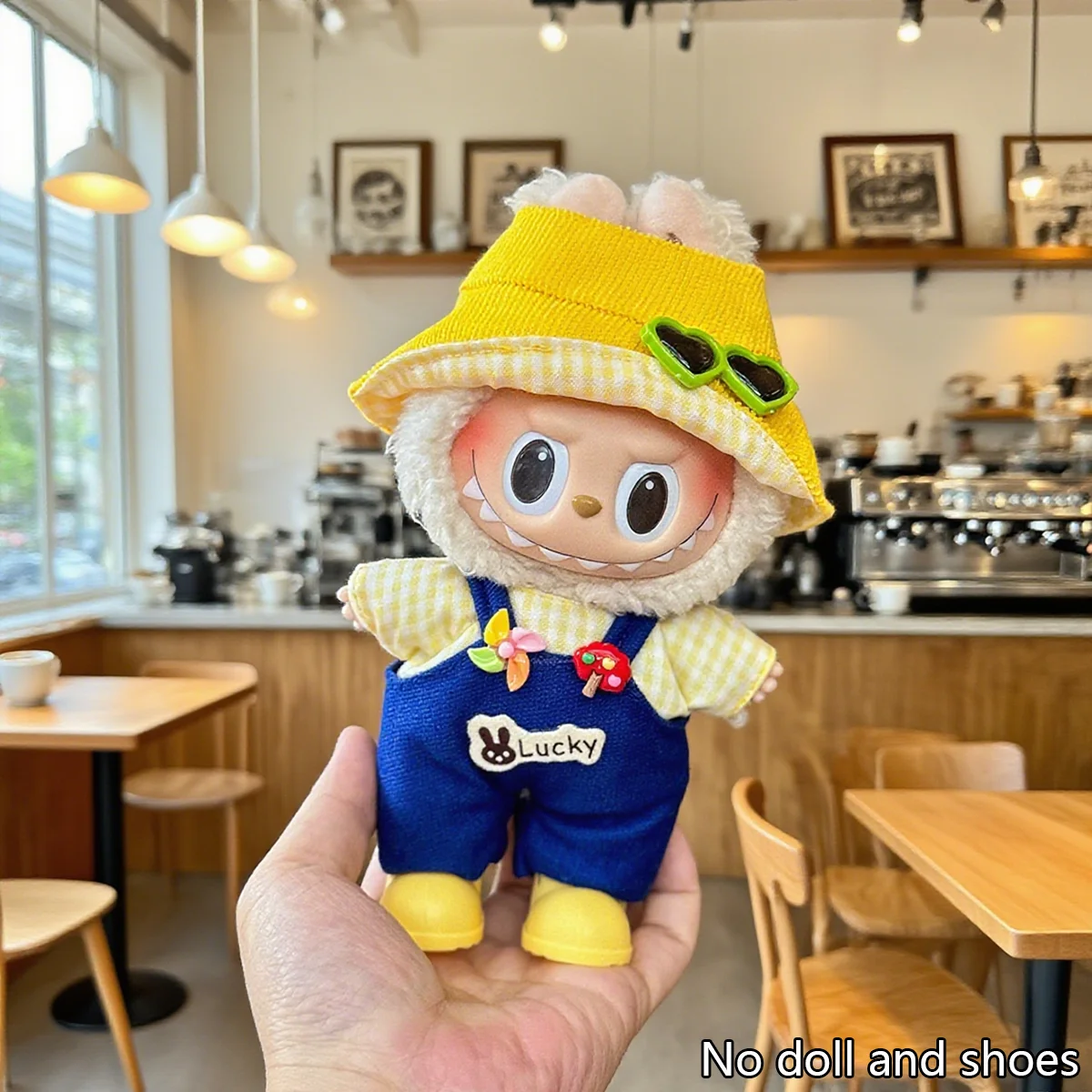 

Cute Mini Plush Doll'S Clothes Outfit Accessories for Labubu Idol Stylish Outfit Clothes Overalls Gift