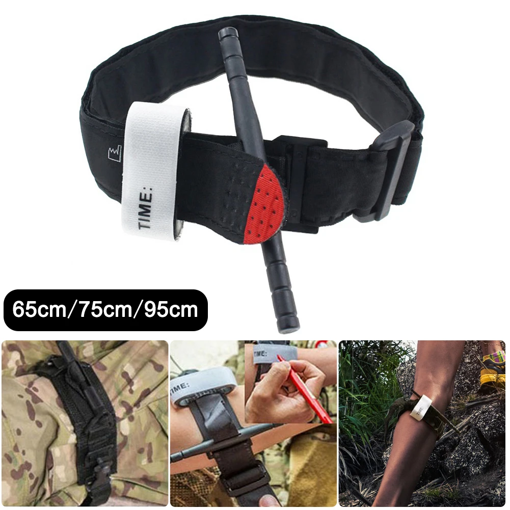 65/75/95cm Tourniquet Medical Emergency Belt Aid Life Saving Hemorrhage Control Hemostatic Bandage for Outdoor Exploration