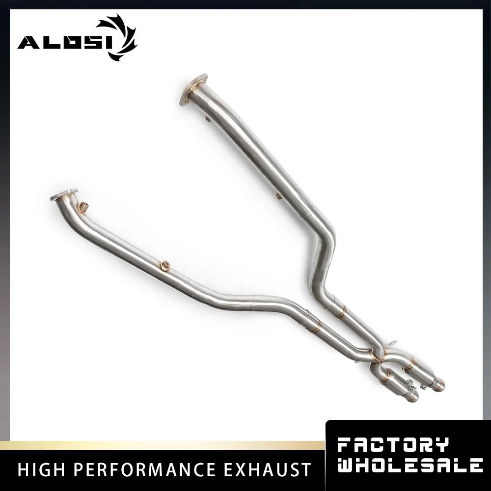 Para BMW M3 E90/E92/E93 V8 4.0l 2008-2013 Tubo medio y largo Escape de alto rendimiento Rendimiento de carreras modificado