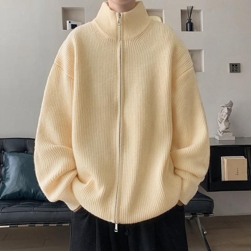 

Europe America Autumn Winter New Cardigan Sweater Knitted Zipper Coat Men and Women Trendy