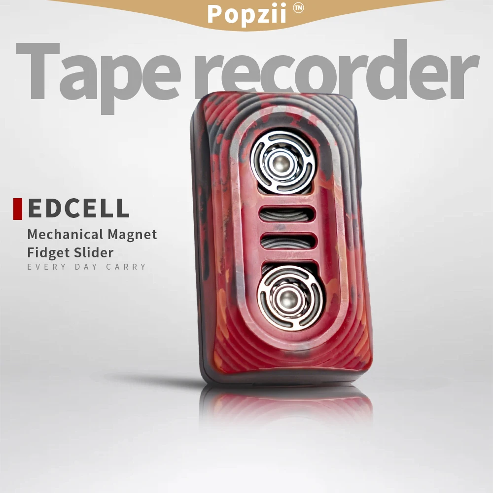 

EDCELL PC PEI Медный фиджет-слайдер с лентой, подвеска-слайдер, механический магнитный фиджет-слайдер EDC, различные антистрессовые игрушки