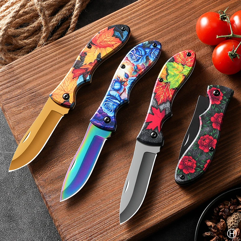 Folding knife sharp high hardness multifunctional key knife stainless steel mini fruit knife portable Outdoors knife