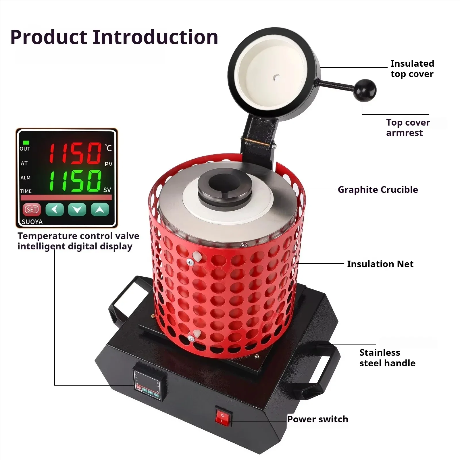 Thermocouple for Universal Melting Electric Furnace, Copper Gold Heat Treatment & Arc Heating Kilns for Metal Melting