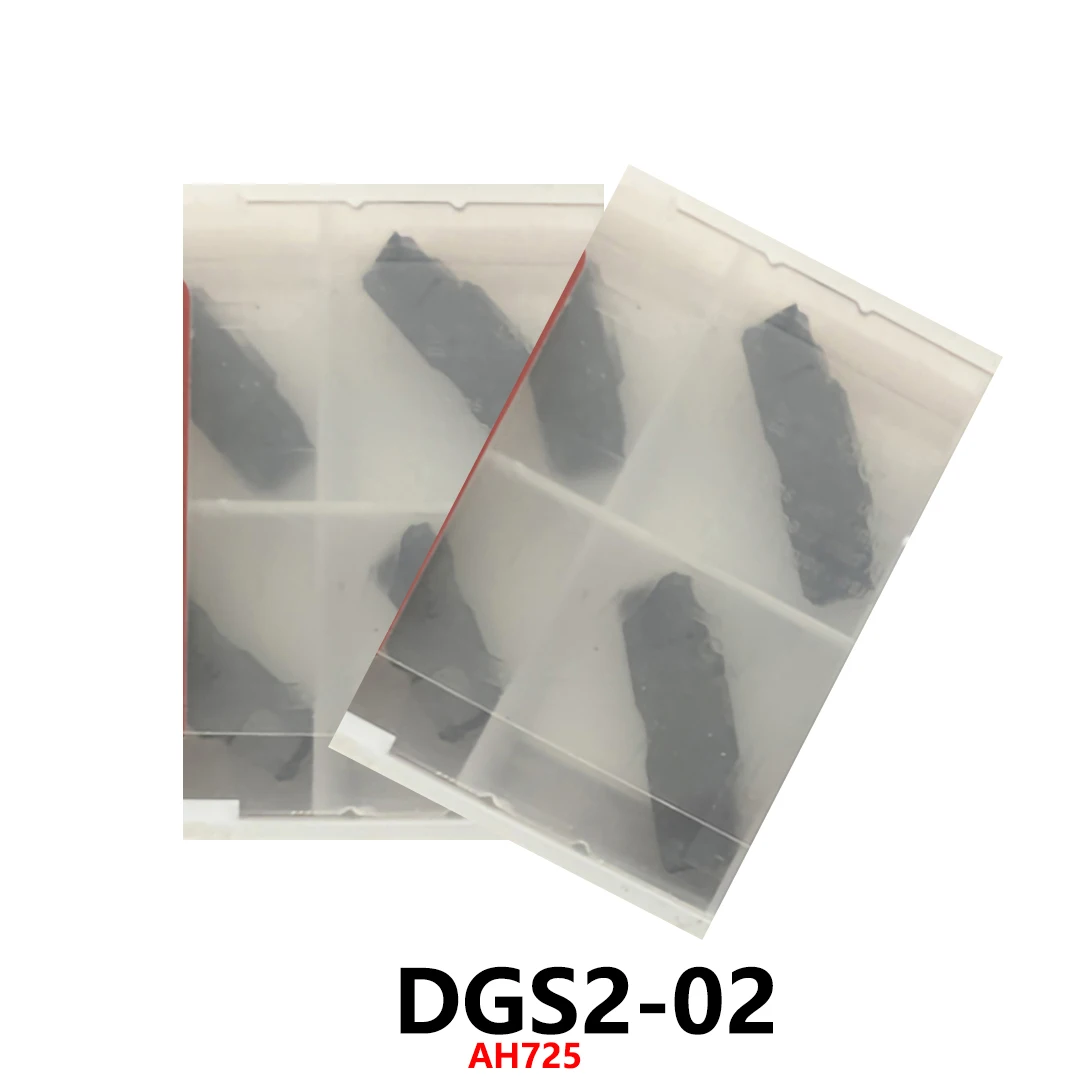 DGS2-02 AH725 Original Grooving Carbide Inserts CNC External Internal Tools Holder Blades Plates DGS2 02 10PCS/BOX Lathe Cutter