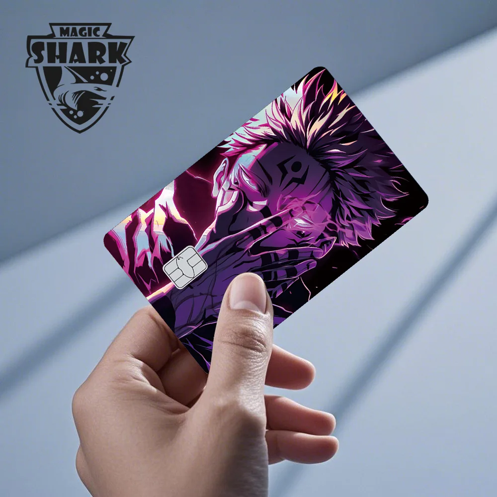 Magic Shark Cool J-Jujutsu K-Kaisen Anime Laser Holographic Itadori Yuji Gojo Satoru Credit Debit Bank Card Sticker Film Skin – Detail 16