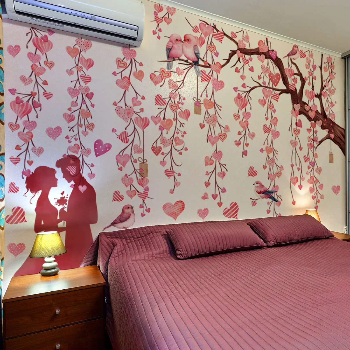 

Creative love big tree wall sticker home background wall decoration self-adhesive wall sticker PVC