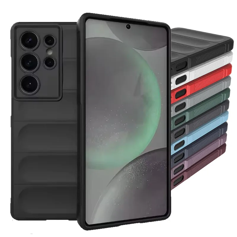 Case For Samsung S25 S24 S23 Ultra S25 FE A17 A56 A36 A26 Silicone Protective Shockproof Cover Coque Capa Fundas