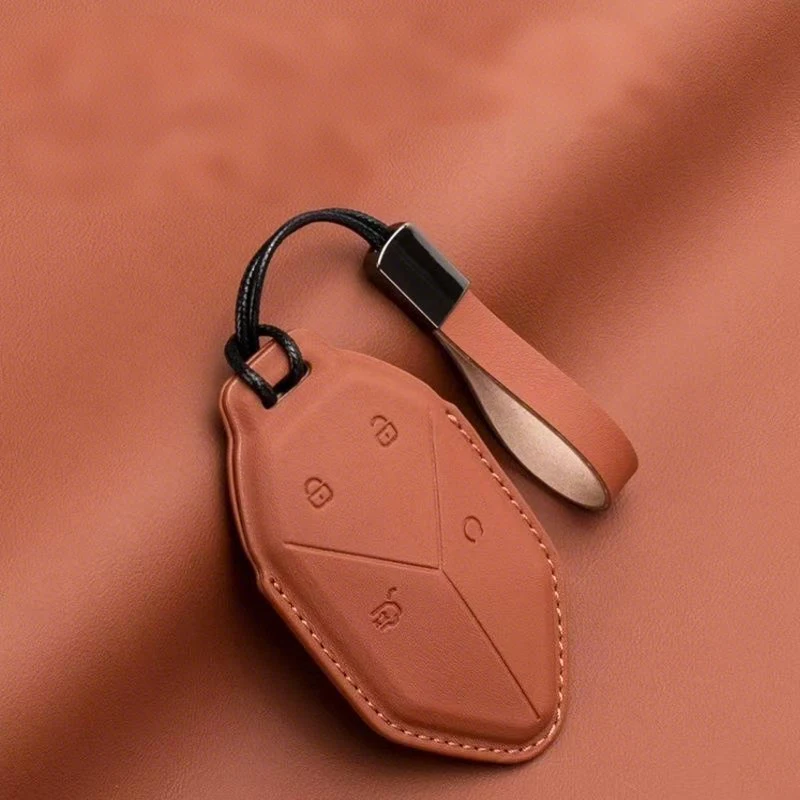 Untuk Formula Leopard 5/8 Premium Nappa Leather 360 °   Sarung Kunci Penutup Penuh Anti Gores Tahan Guncangan Sinyal-Pass Alat-Gratis Kunci Mobil