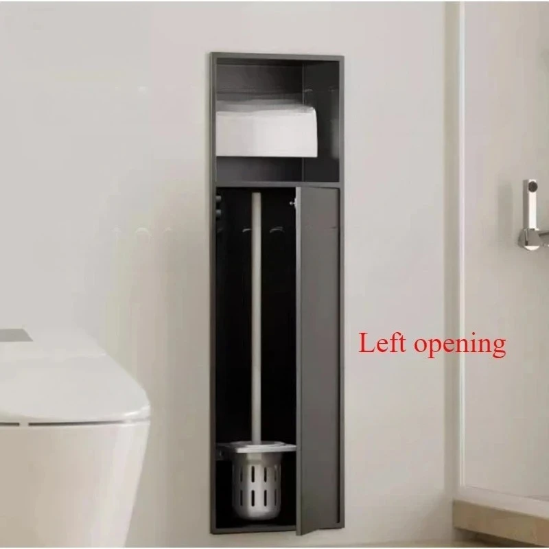 304 Stainless Steel Niche Toilet Concealed Toilet Brush Niche Embedded Tissue Box Concealed