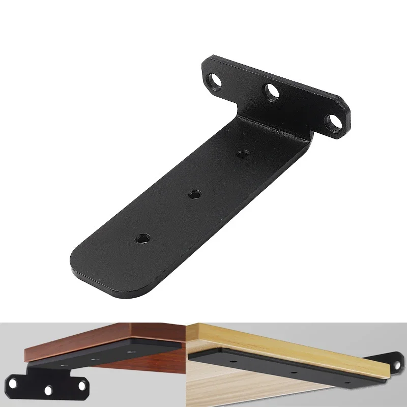 

Concealed Shelf Bracket,Floating Shelf Brackets,wall shelf,Heavy Duty Industrial Shelf Bracket Black Metal L Brackets