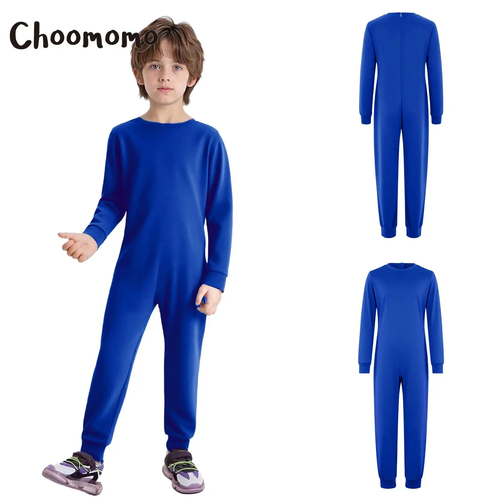 

Kids Child Special Needs Adaptive Clothing Long Sleeve Cotton Jumpsuit Romper Leotard Invisible Back Zipper for Easy Dressing