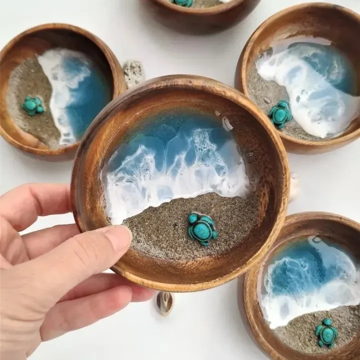 

Cross-border bowl Sea world Handmade ocean bowl decoration ornament beach micro world