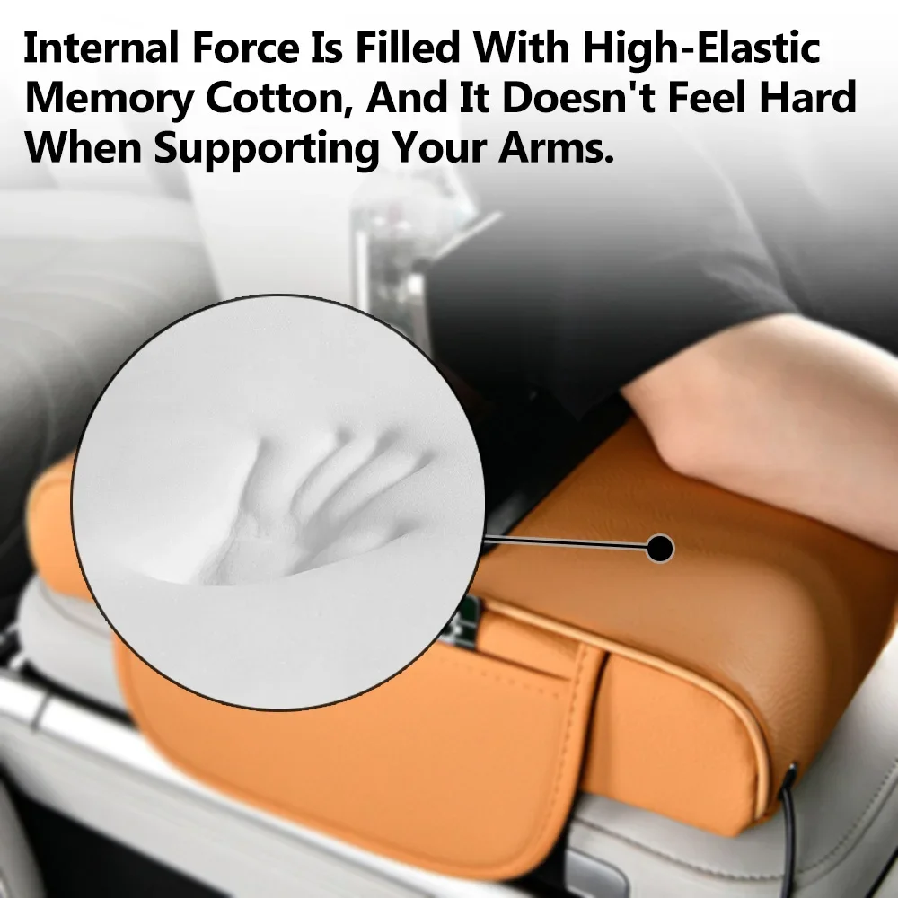 Starry Sky Roof Car Armrest Box Pad Multi Functional Cup Holder Mobile Phone Tissue Storage Memory Foam Height Increasing Pad 4