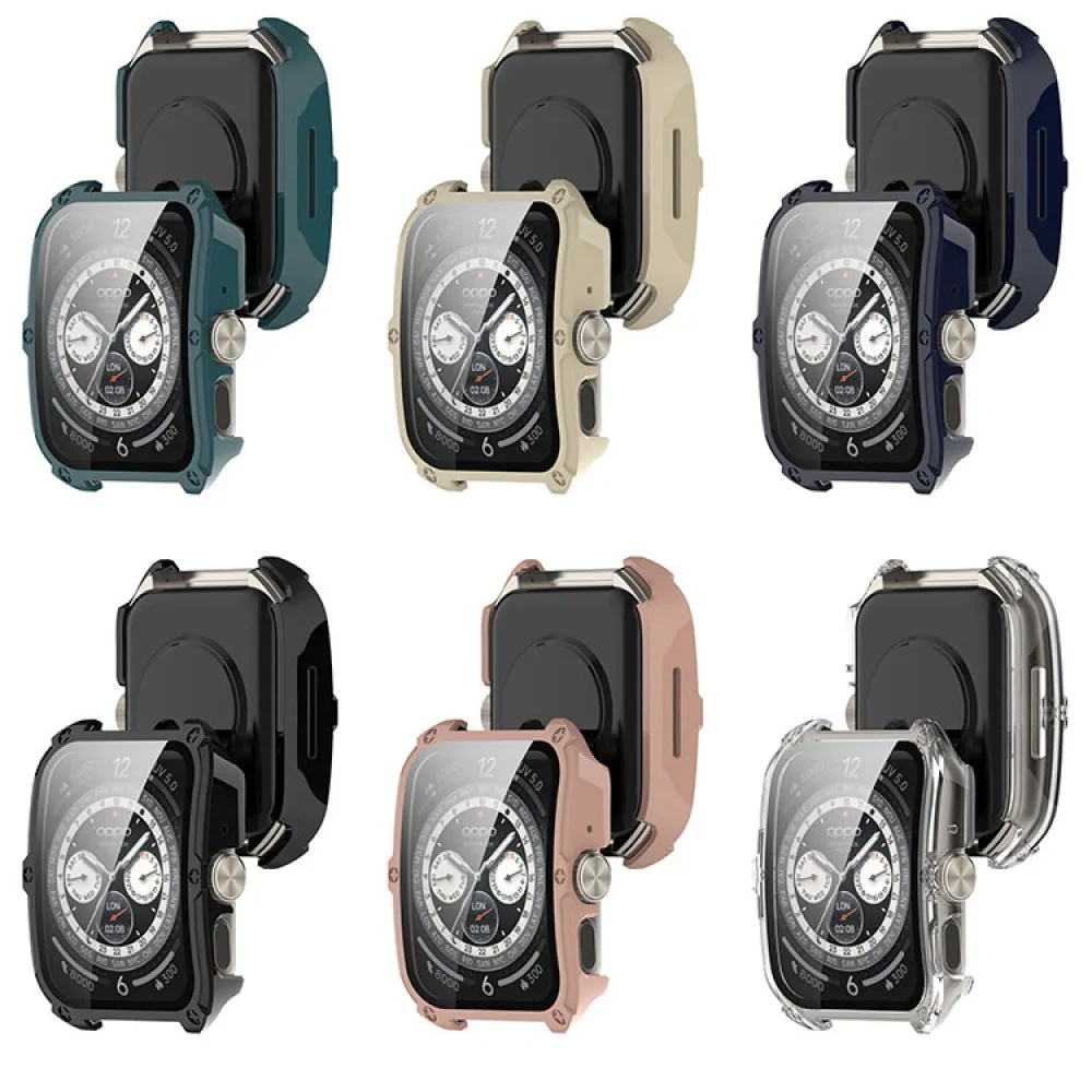 เคสสำหรับนาฬิกา OPPO เคส4Pro Watch เคสป้องกันแบบออลอินวัน + PC กระจกนิรภัยอุปกรณ์เสริมสำหรับนาฬิกา