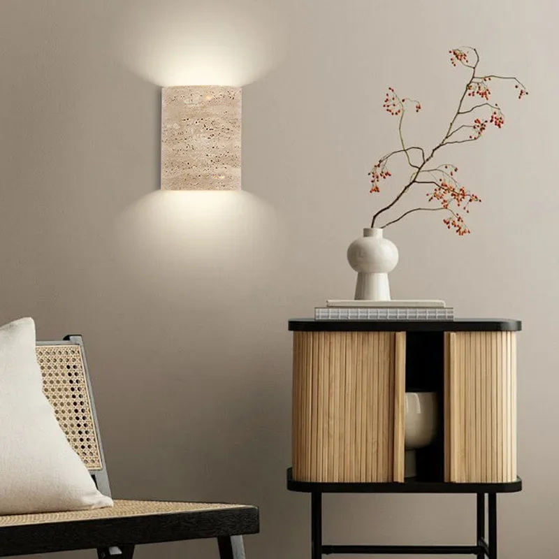 LED Natural Stone Wall Light Modern Art Room Decoration Wall Lighting Bedroom Home Background LED Simple Wall Lamp Night Light