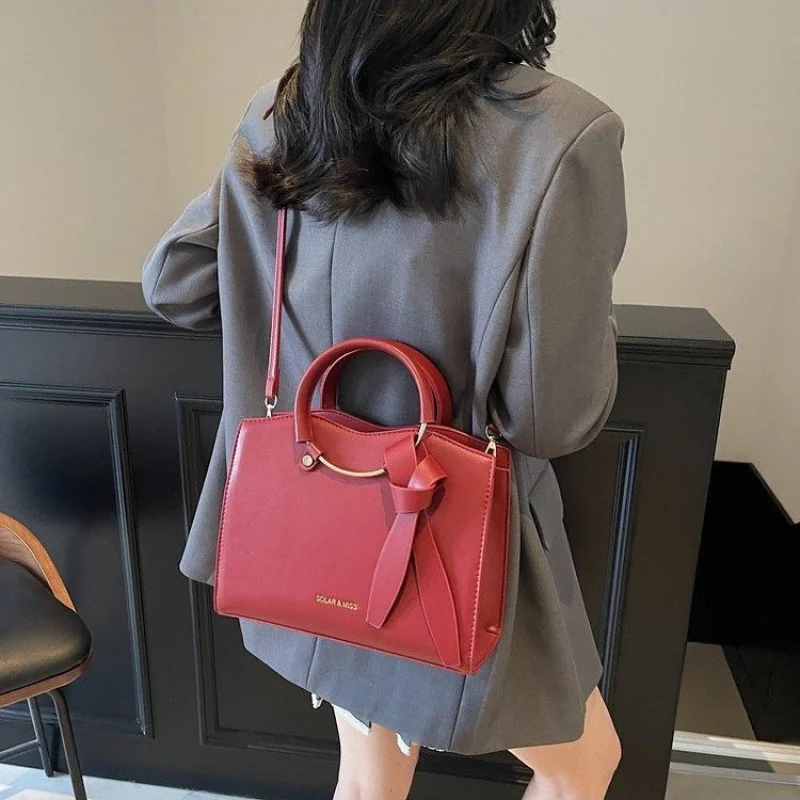 

Stylish Women's Shoulder Bag Leather Messenger, Crossbody Function Handbag Luxury Brand Elegant Design