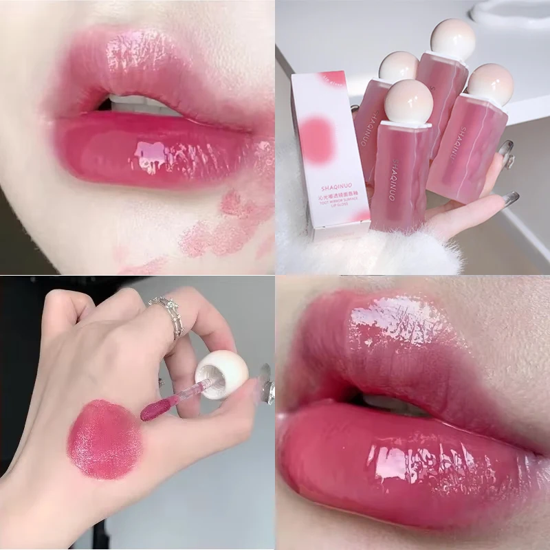 7 Kleur Hydraterende Lip Tint Gelei Vloeibare Lippenstift Niet Plakkerig Cup Sexy Lip Modder Spiegel Water Lip Glazuur Vrouwen Make-Up Cosmetica