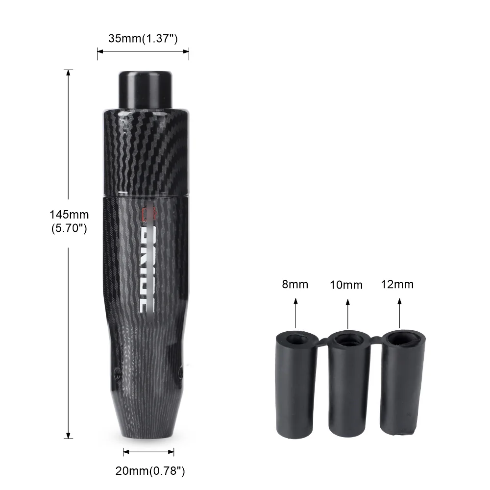 5 Speed Carbon Fiber Style 13/9CM Gear Shift Knob 8MM 10MM 12MM Universal Shape Manual Transmission Shifter Lever Knob