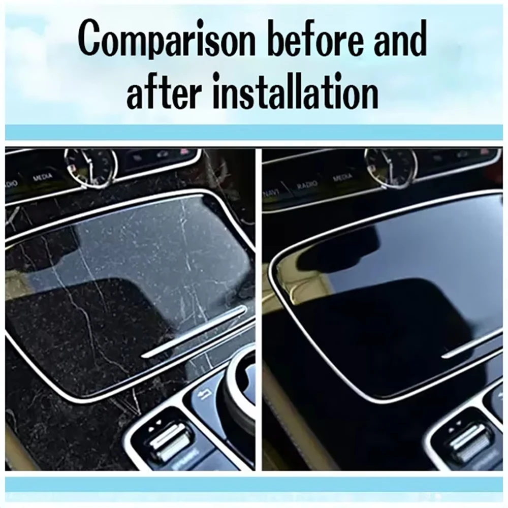 For Audi A6 A7 C8 2023-2019 Car Interior Center Console Transparent TPU Protective Film Anti-scratch Repair Film Car Accessories