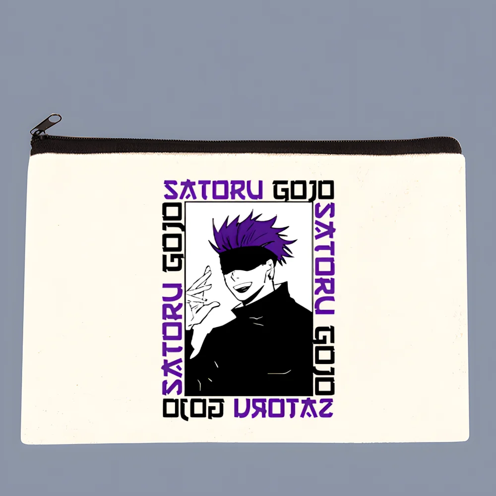 Jujutsu Kaisen Cartoon Ryomen Sukuna Itadori Yuji Okkotsu Yuta Gojo SatoruCanvas Card Coin Purse Female Cute Simple  Zipper Bag