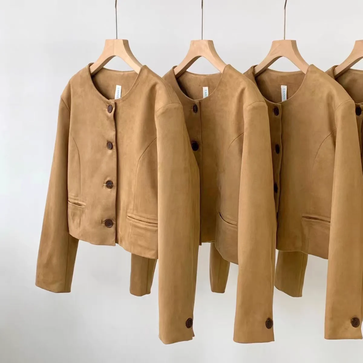 Or para mujer Jaet de ante holgado diseño Simple Vintage Sle East Gate 2025 recién llegado Faionable mat prendas de vestir exteriores