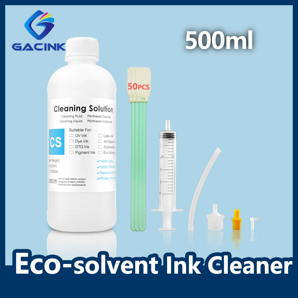 500ML ECO-Solvent Ink Cleaning Solution Cleaner Liquid For ECO-Solvent Ink Printhead Clean For Epson/HP/Canon/Brother Printer 2