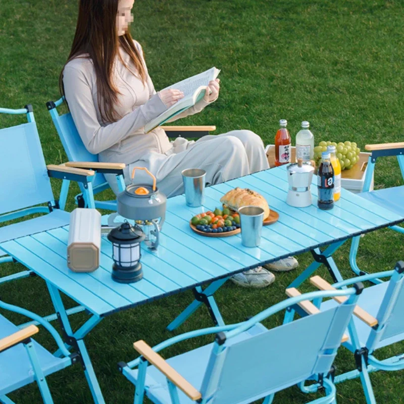 Blue Lounge Outdoor Table Bistro Italian Balcony Lawn Outdoor Table Modern Garden Salon De Jardin Exterieure Patio Furniture